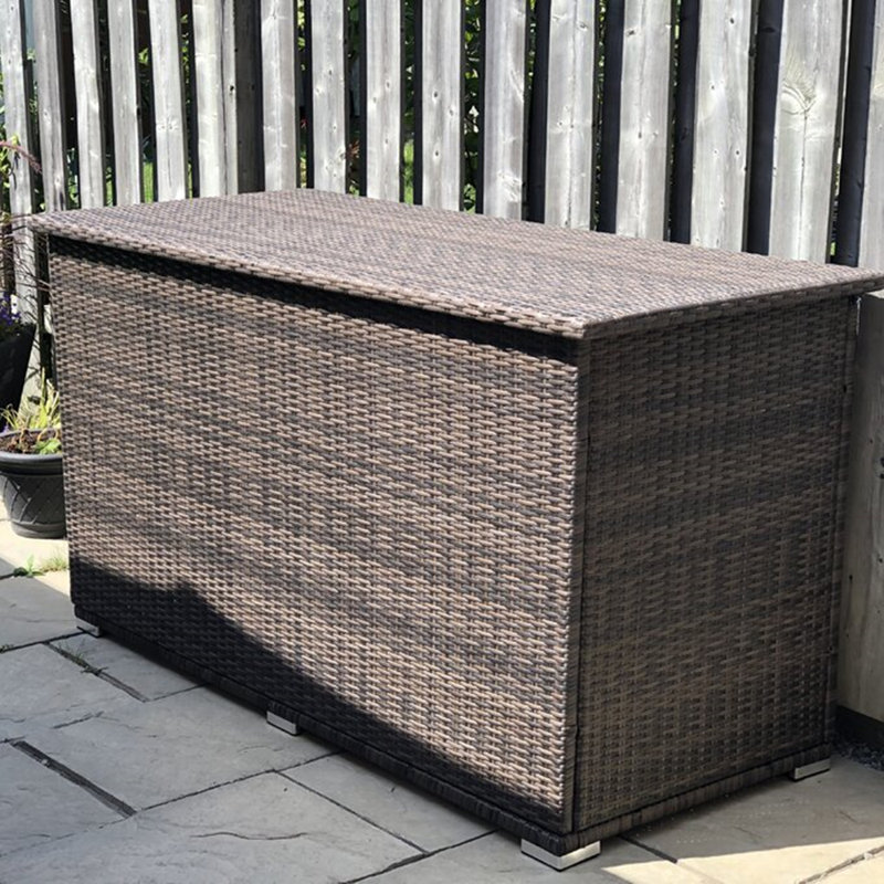 WFX Utility 1000 L Rattan Garden Storage Box & Reviews Wayfair.co.uk